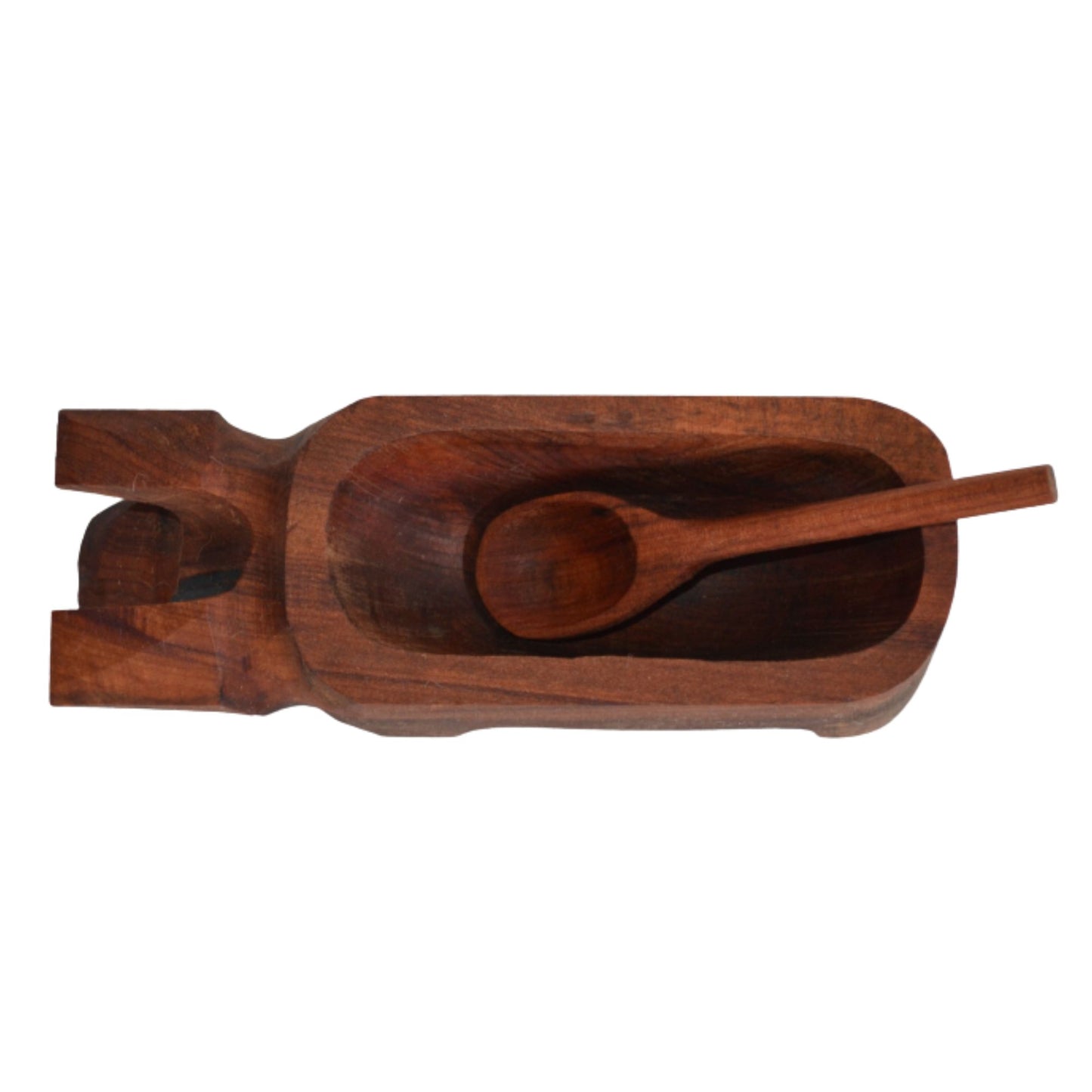 Chancho madera para pebre 20x6x5 cm con cuchara 11 cm raulí